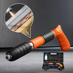 2023 Woodworking And Decoration Integrated Air Nailer Nail Gun Home DIY Installation Wall Fastener Rivet Gun Manual Tools