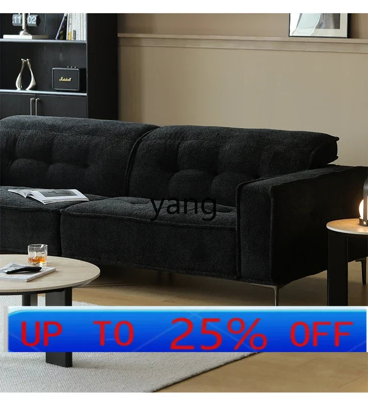 

LMMtofu block fabric sofa modern simple living room straight row wabi sabi wind high backrest black sofa