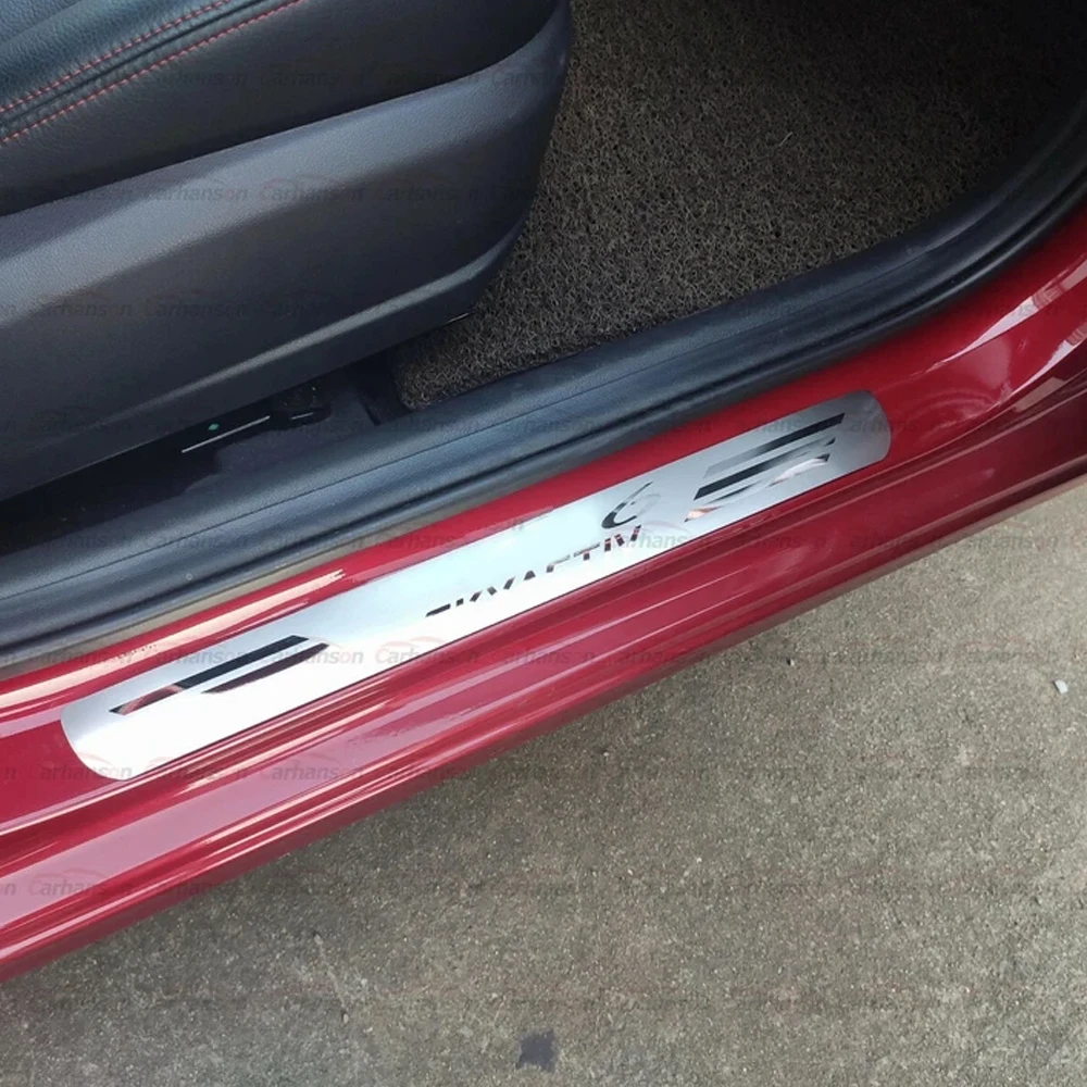 For Mazda 6 Atenza 2023 2021 2019 Car Accessories Door Sill Scuff Plate Pedal Trim Auto Threshold Protector Stickers Styling
