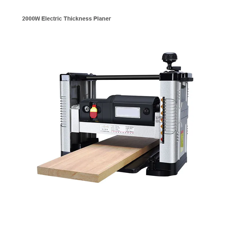 

2000W Electric Wood Thicknesser Planer Multi-Function Portable Woodworking Planing Machine Table Top Planer Send Accessories