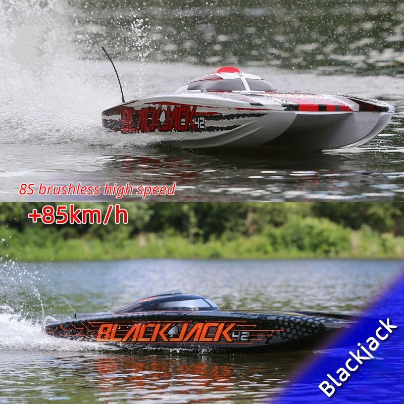 ProBoat Blackjack 42‑Inch 8S Brushless RC Catamaran, High‑Speed Electric Racing Boat Large Scale Model For Hobby Enthusiasts