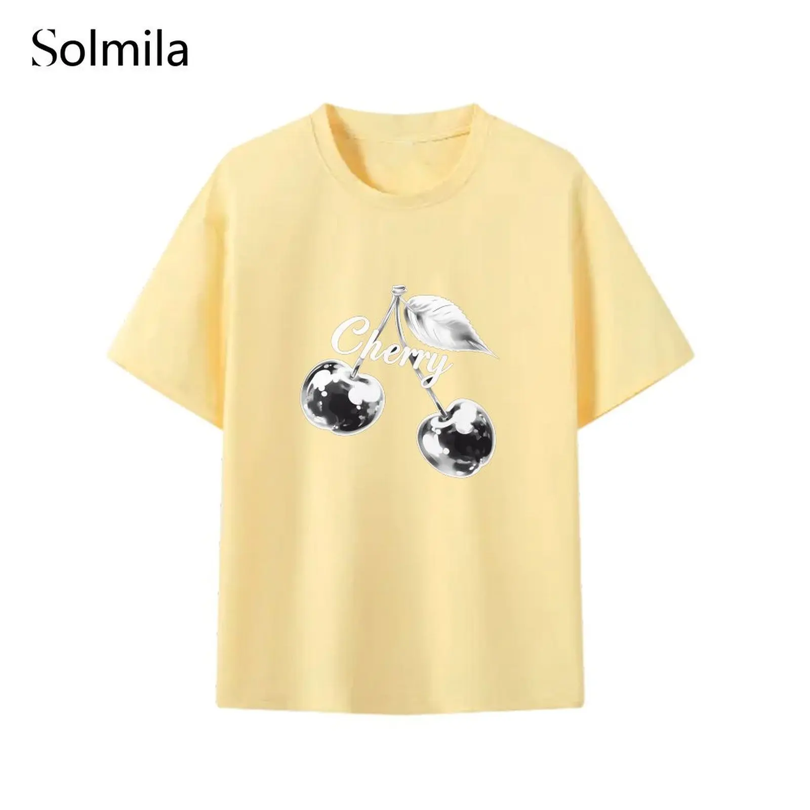 

Beautiful Shape Design Korean Casual T-Shirt Daily Wear Top Round Neck Design Stylish Summer Women T-shirt Casual
