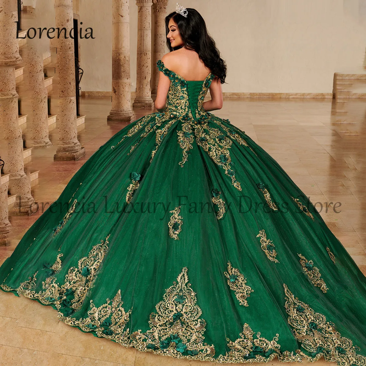 Mexicaanse 2024 Quinceanera Jurk Strapless Baljurk 3d Bloemen Kristallen Appliques Corset Sweet 15 16 Formele Vestidos Xv Años