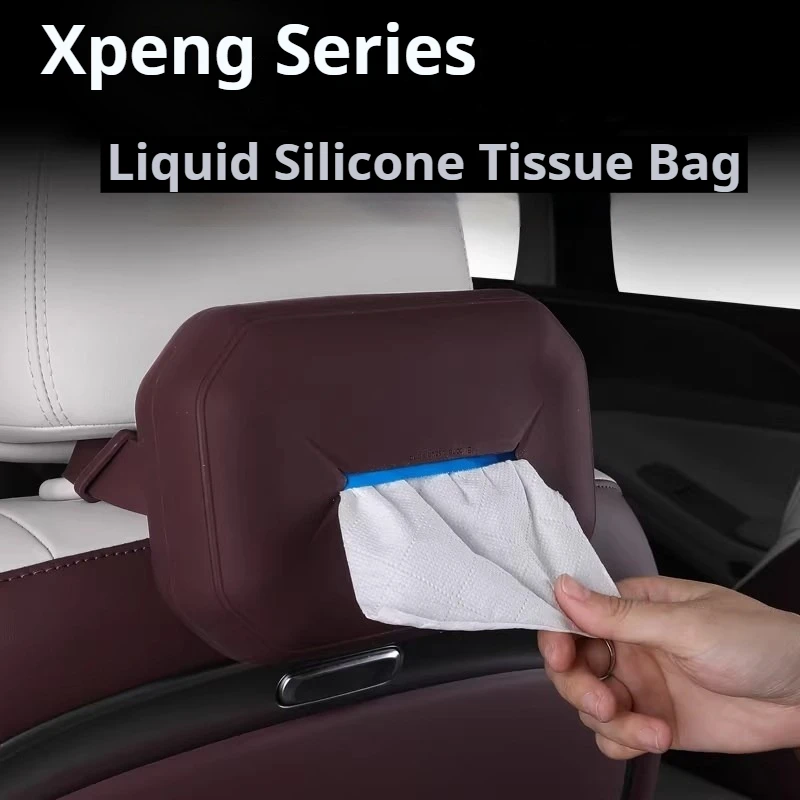 Fit For XPeng X9 P7+ G6 G9 Car Tissue Box Bag Hanging Paper Holder Interior Modification Decor Car Accessories