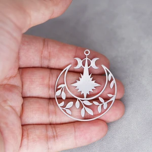 Charms bằng thép không gỉ, gothic, mặt trời, phù thủy, kỳ lân, mặt trăng, chim, trang sức, đồ thủ công tự làm, hoa tai, vòng cổ, bướm, 3 cái 10 Chim cổ bán hàng chính - №3