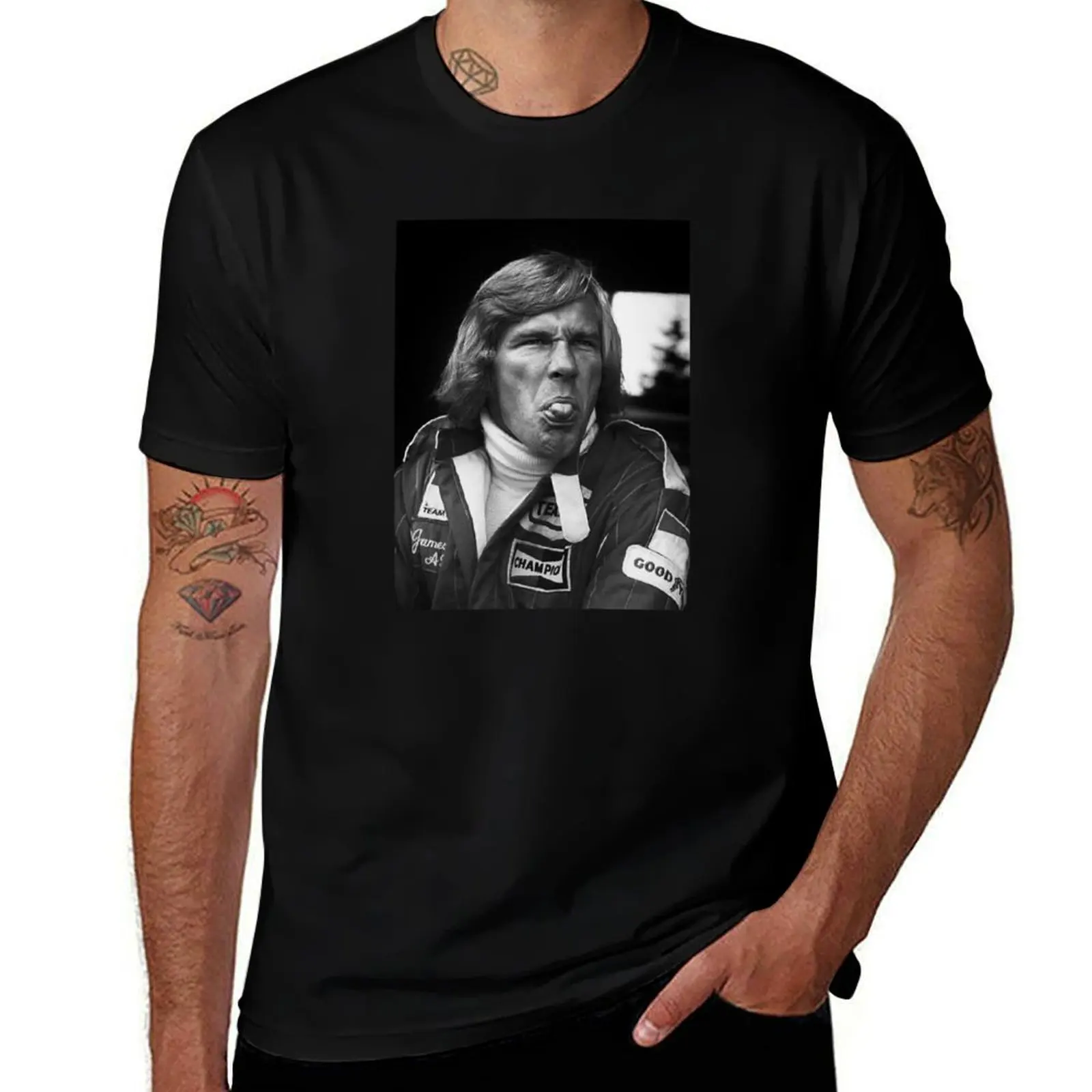 

James Hunt funny print T-Shirt Active Sports Short Sleeve Cotton Shirt