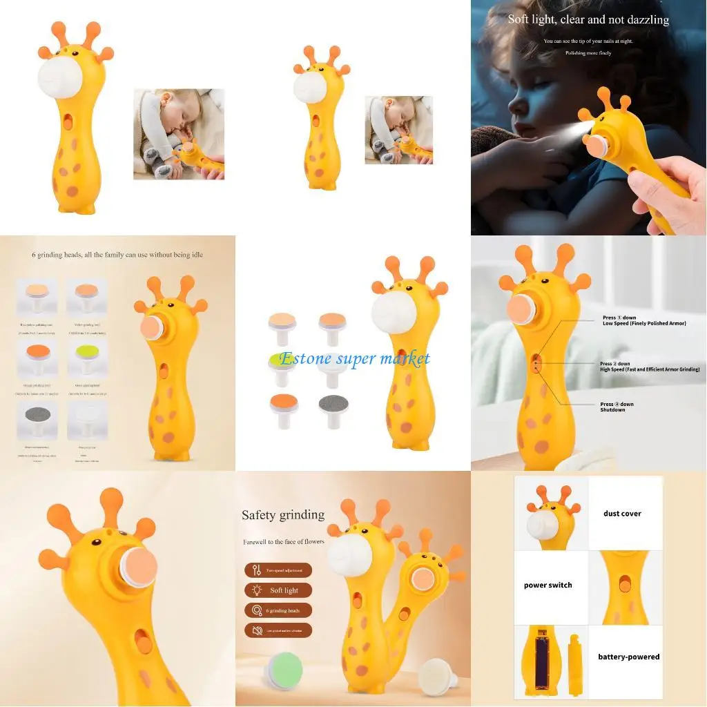 

090B Малошумный двигатель, 2 регулируемых режима, эргономичная ручка, инструмент для ухода за детскими ногтями