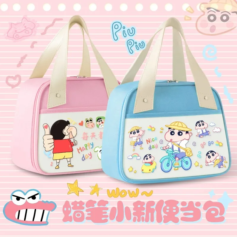 New Disney innovative Kawaii Crayon Shin-chan anime cartoon large capacity shopping lunch bag portable fashionable girls handbag