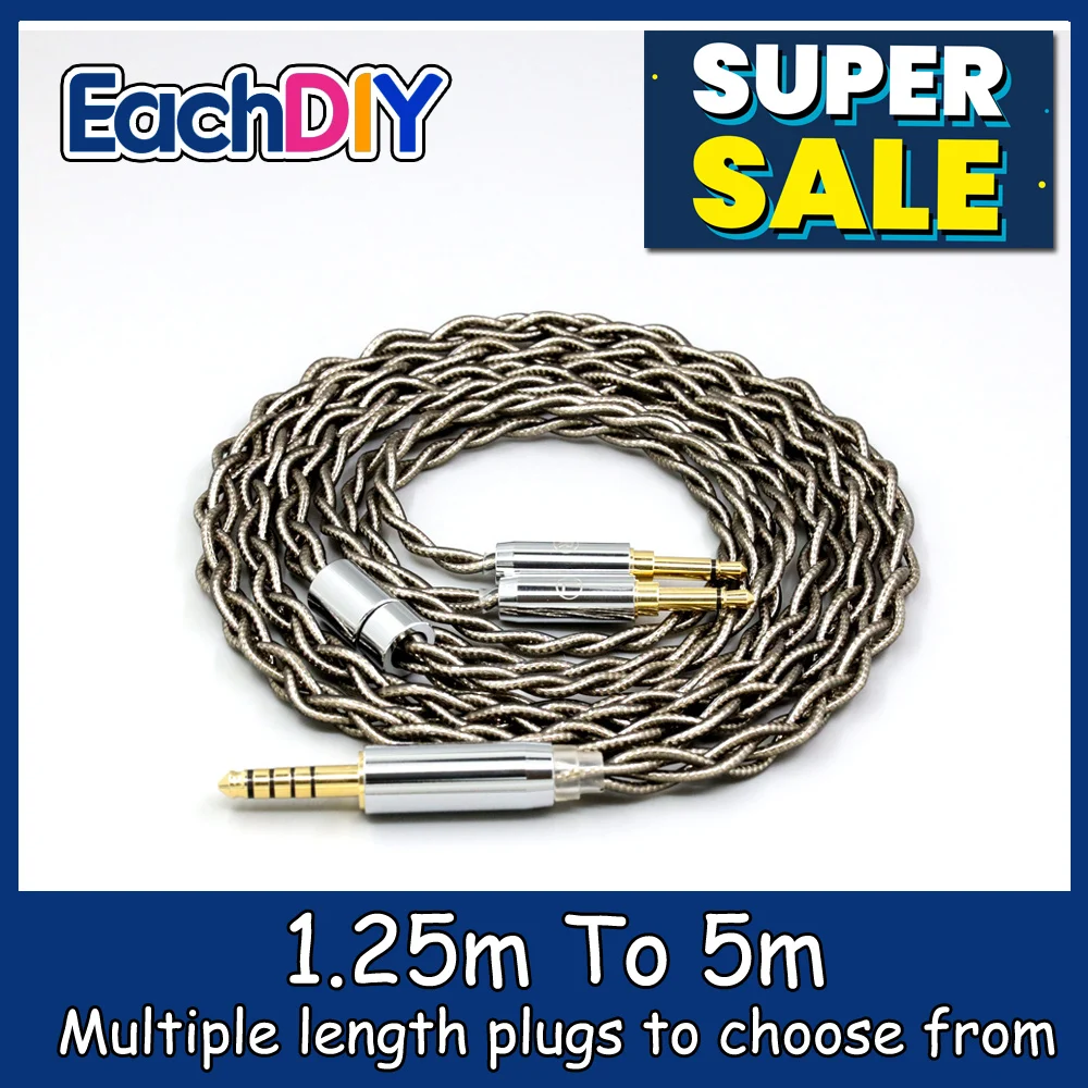 

99% Pure Silver Palladium + Graphene Gold Earphone Cable For Denon AH-D7200 AH-D5200 AH-D9200 AH-D600 AH-D7100 LN008205