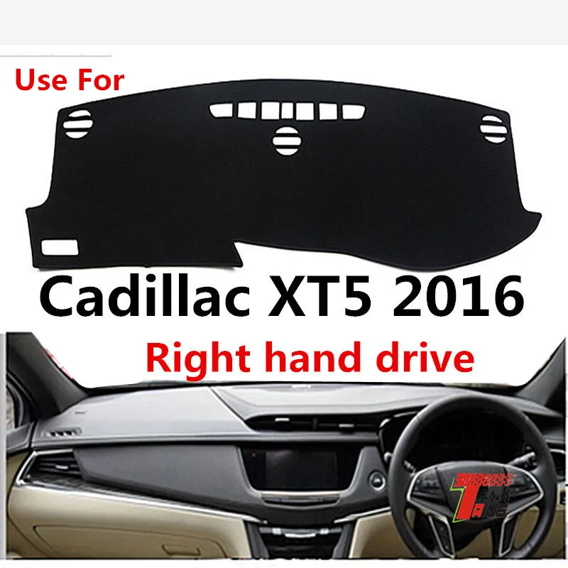 

TAIJS Car Dashboard Cover Dash Mat For Cadillac XT5 2016 Right hand drive Auto Non-slip Sun Shade Pad Carpet