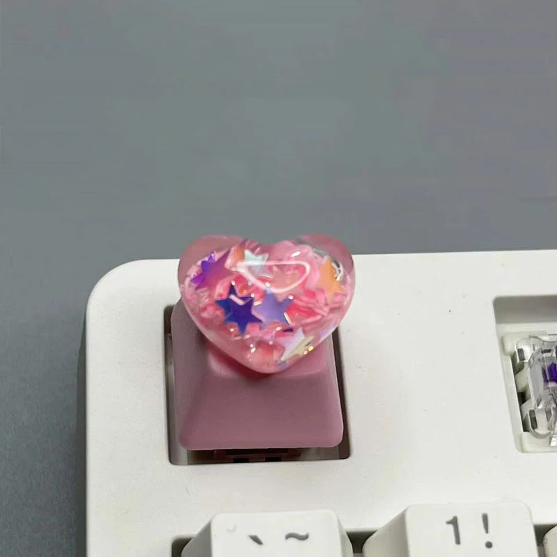 Lovely Crystal Ball Cute Keycaps OEM Profile For Mechanical Keyboard Esc Artisan Keycap For GK61 SK61 SK64 SK87 GH60 Punk Love