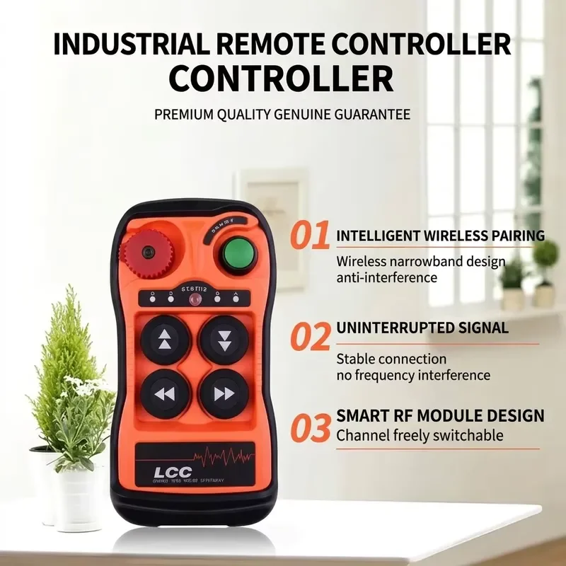 Q400 Industrial Wireless Remote Control Single Speed Button Waterproof Metal Housing Radio Transmitter for Crane Hoist