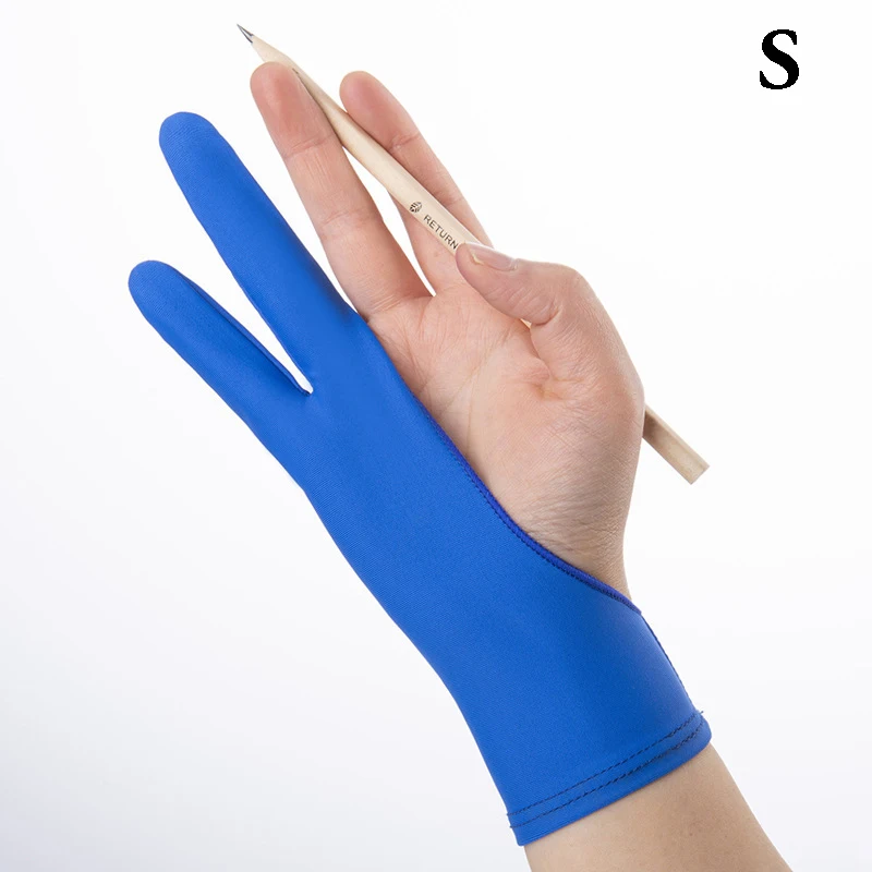 Two Finger Anti Fouling Glove For Tablet Phone Drawing Write Gloves For Ipad Pro Air Mini Anti Accidental Contact Gloves