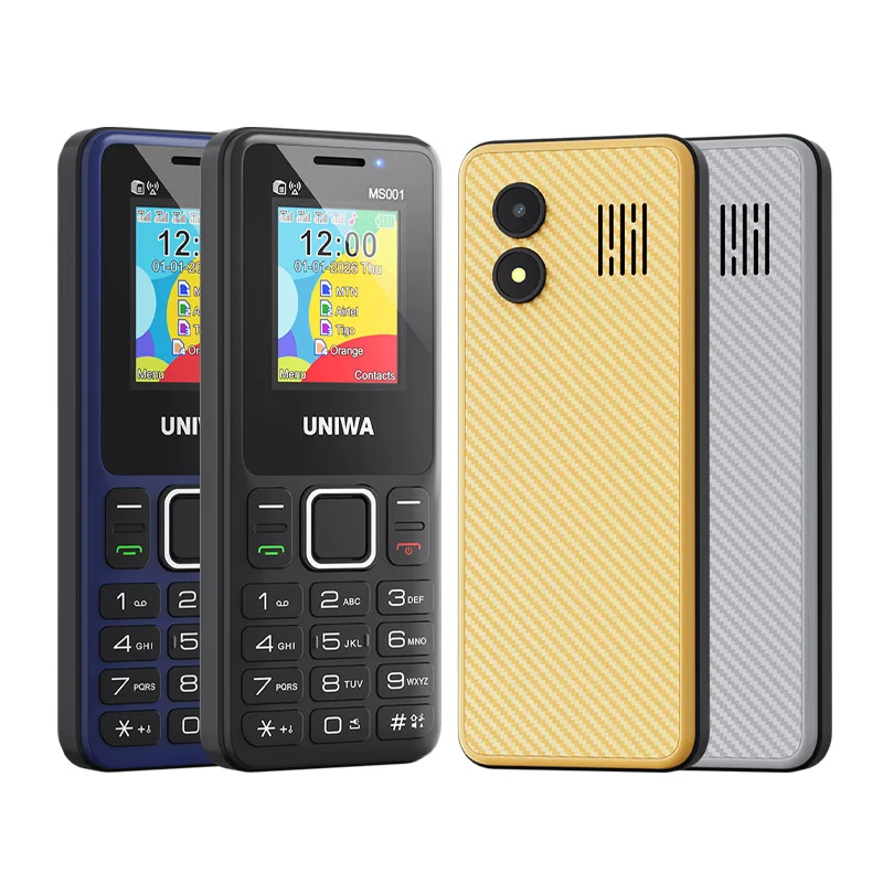 NEW UNIWA MS001 2G Feature Phone 4 SIM 4 Standby Signal Booster Keypad Phone 1800mAh Battery 1.77 inch Senior Elder Cellphone
