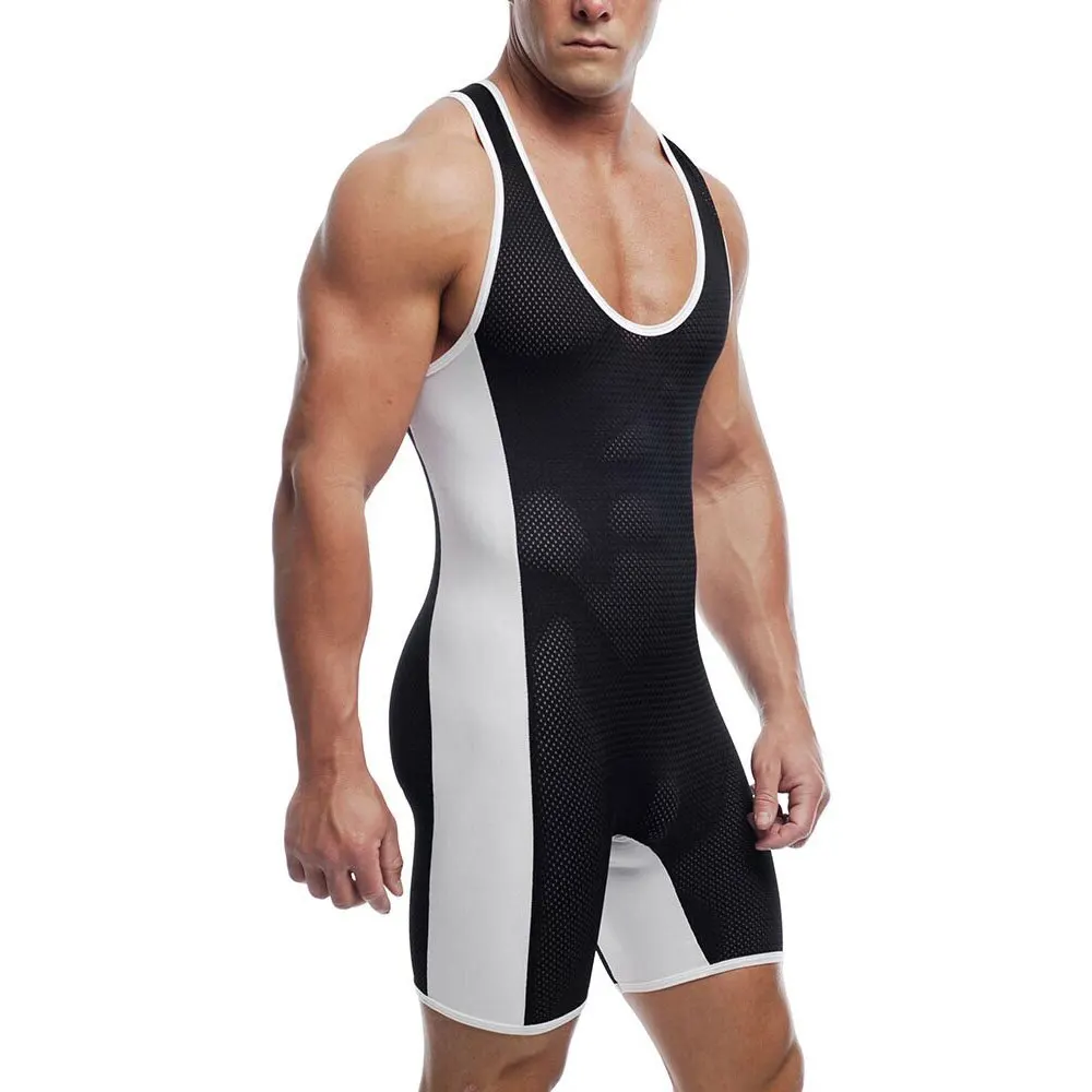 USA Men\'s Singlet Wrestling Suit Gym Training Wrestling Singlets Men\'s Power Lift Weightlifting PowerLifting Clothing