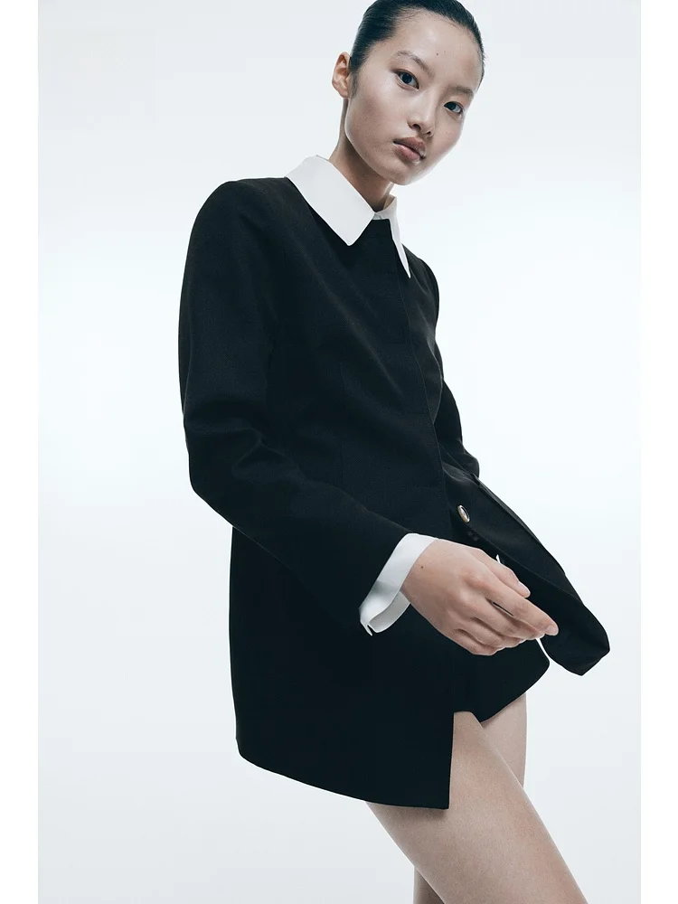 H&M ウィンター スリムフィット レディース ジャケット 277704 ポリエステル レーヨン混紡 アウター ファッション レディース プレミアム衣料