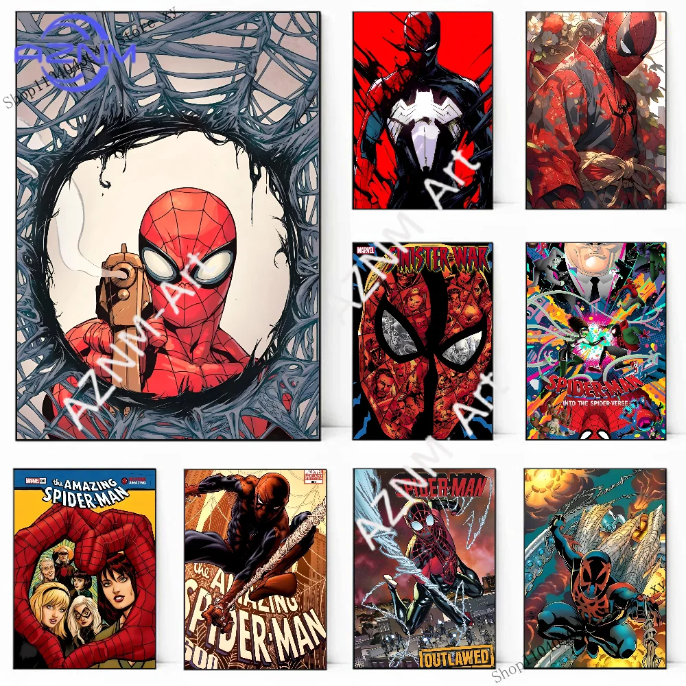 1PC Superhero Marvel Spiderman Poster Paper Print Home Living Room Bedroom Entrance Bar Restaurant Cafe Art Painting Decoration