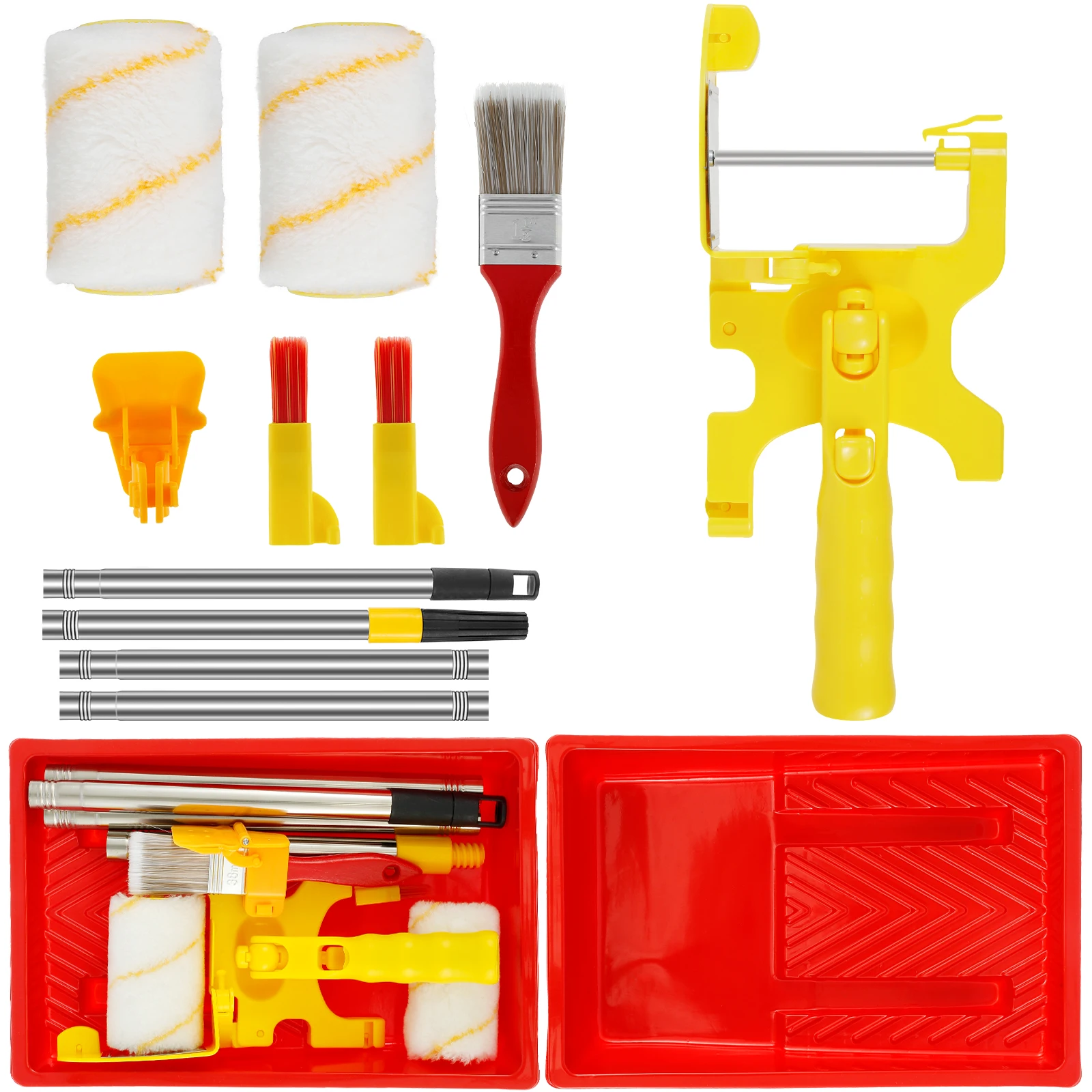 

Paint Edger Roller Brush Kit Multifunctional Roller Paint Runner Brush Safe House Decor Painting Brush for Door Window Ceiling