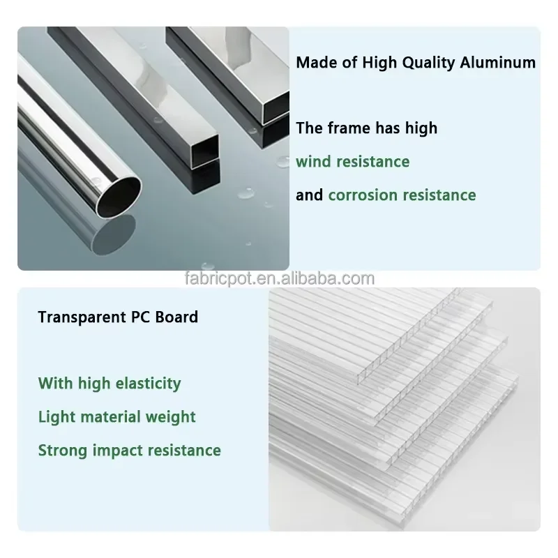Large Polycarbonate Hollow Sheet Greenhouse for Vegetables Plants with Automatic Skylight for Greenhouse