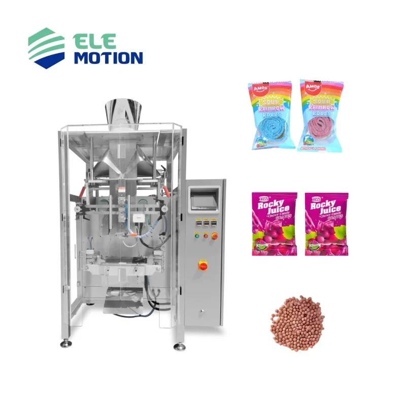 Elemotion Automatic Multifunction Vertical Small Snacks Potato Chips Popcorn Coffee Peanut Petfood Powder Packaging Machine