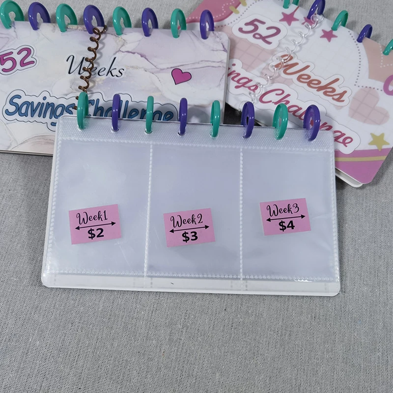 52 Week Savings Challenge Reusable Budget Book With Cash Envelope Money Binder For Saving Organizers