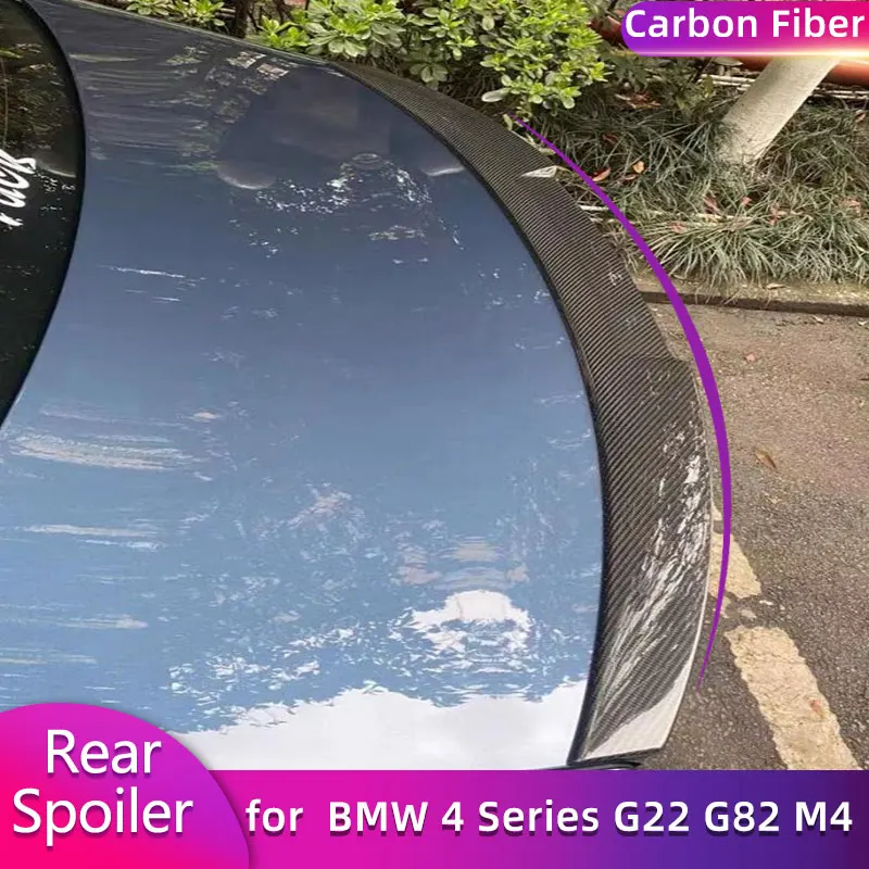 

Carbon Fiber Rear Trunk Spoiler Wings for BMW 4 Series G22 G82 M4 Coupe 2-Door 2021 2022 Car Racing Rear Spoiler Boot Wing Lip