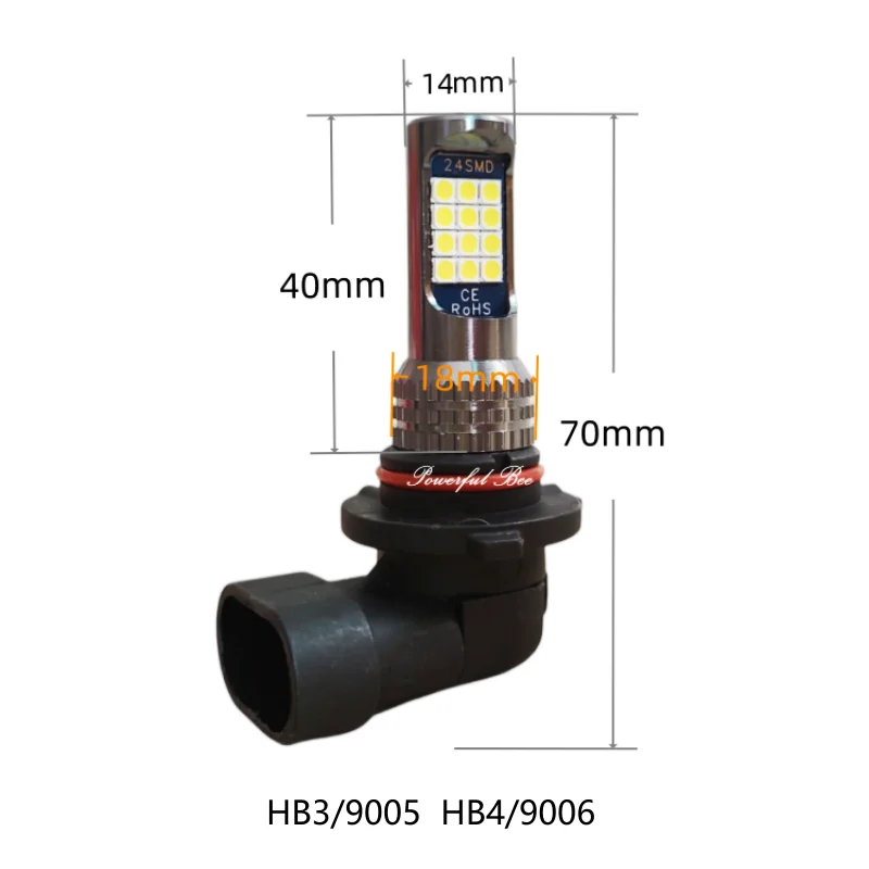 차량용 LED 헤드라이트 안개등 전구, 2 x 더블 컬러, HB3/9005 HB4/9006 전원, 36W, 12V, 화이트 앰버 옐로우 아이스 블루