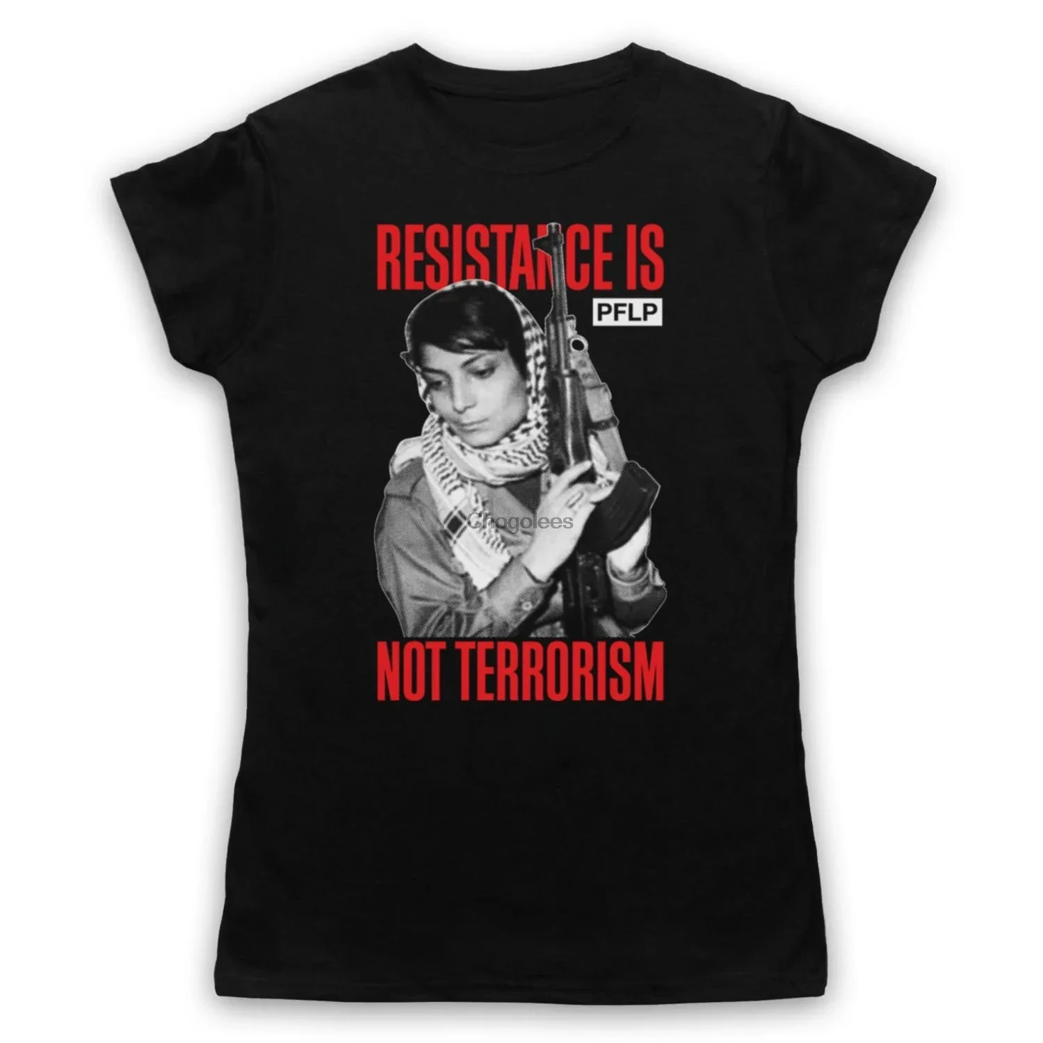 My Icoonn Women\'s Leila Khaled Resistance T-Shirt