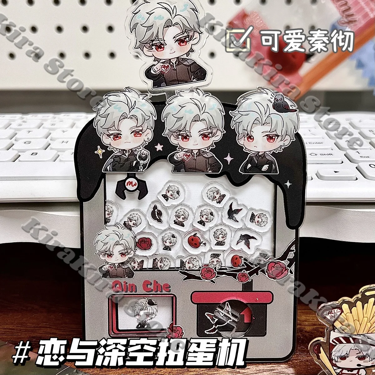 Love and Deepspace Xavier Sylus Caleb Acrylic Standing Plate Anime Q Version Keychain Cosplay Rafayel Zayne Present Keyring