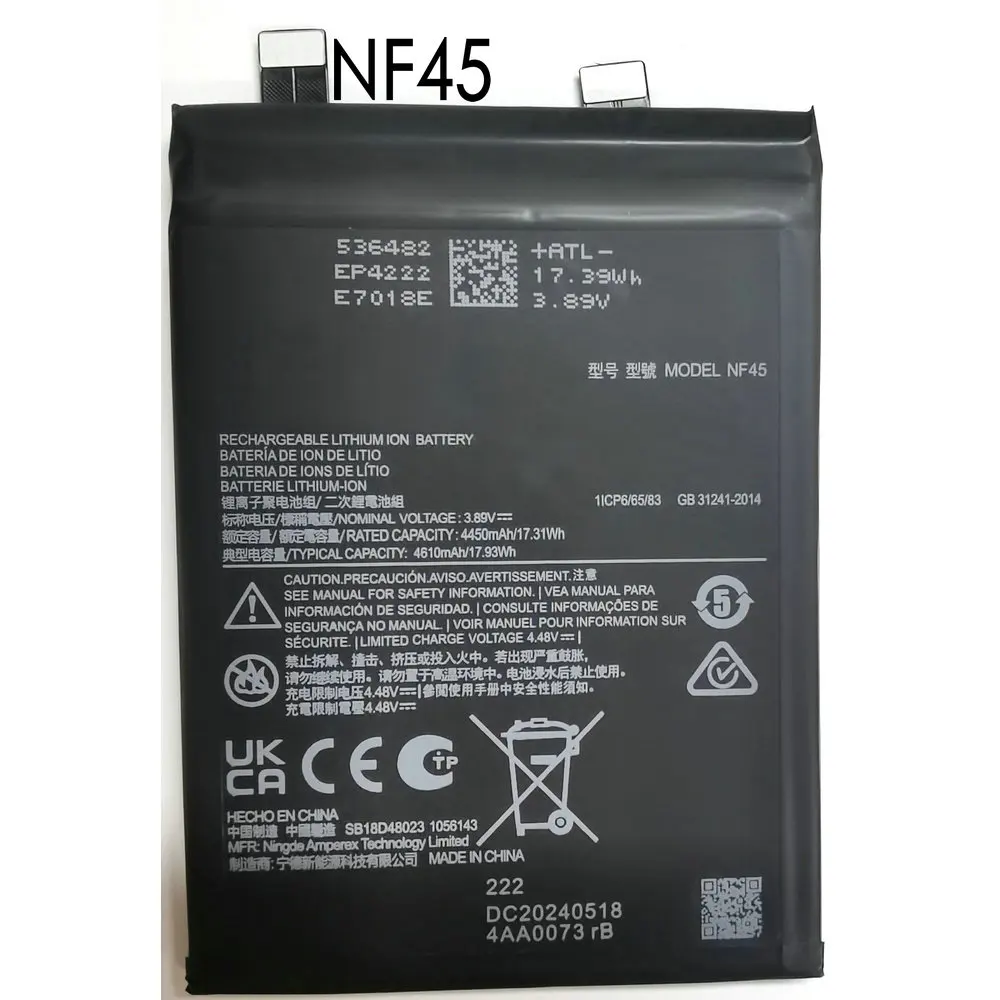 New Battery NF45 For Motorola Moto X30 Pro XT2241-1 Mobile Phone