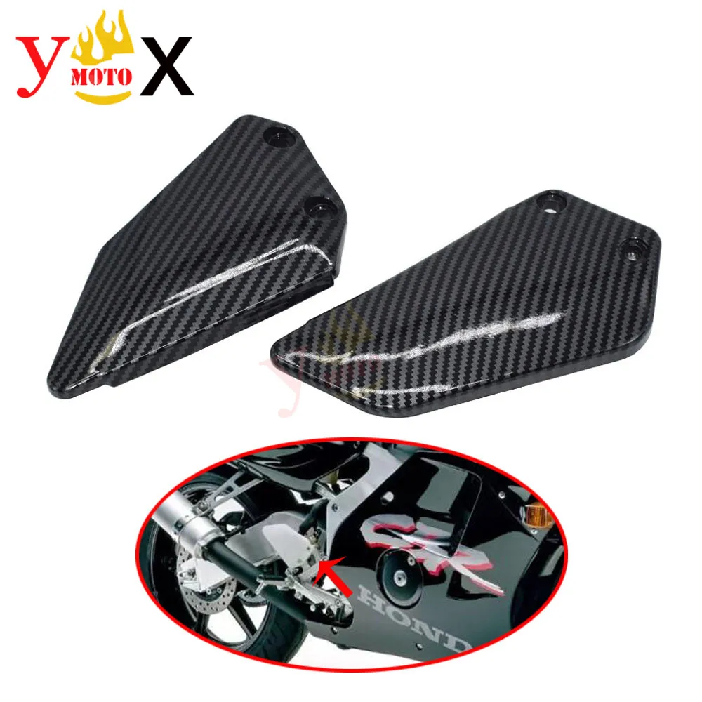 CBR 250 MC19 MC22 (Carbon Pattern) Side Foot Peg Rest Protection Panel Cover Guard For Honda CBR250 CBR250R CBR250RR 1988-1994