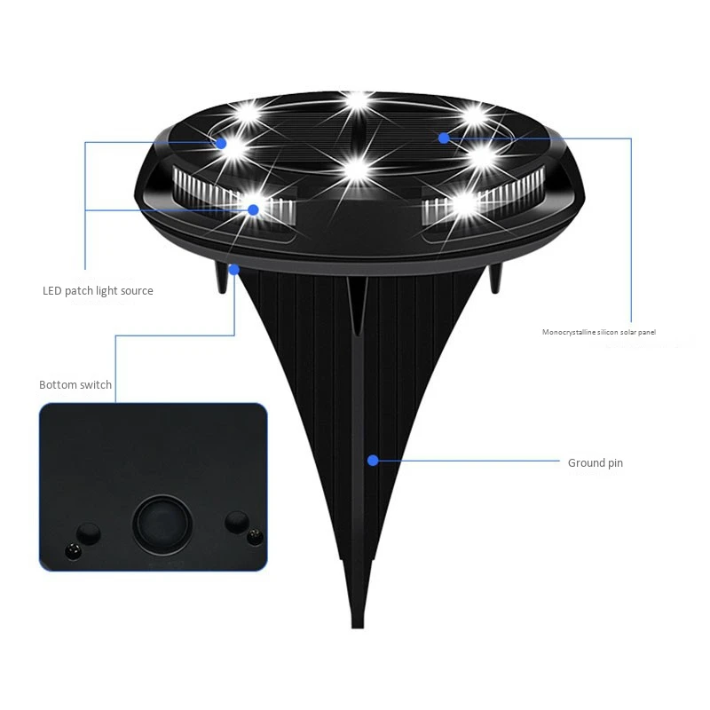 A76K 12 Pack Solar Ground Lights Outdoor,Solar Disk Lights,Waterproof,Solar Garden Lights For Pathway Lawn Yard Roads Walkway