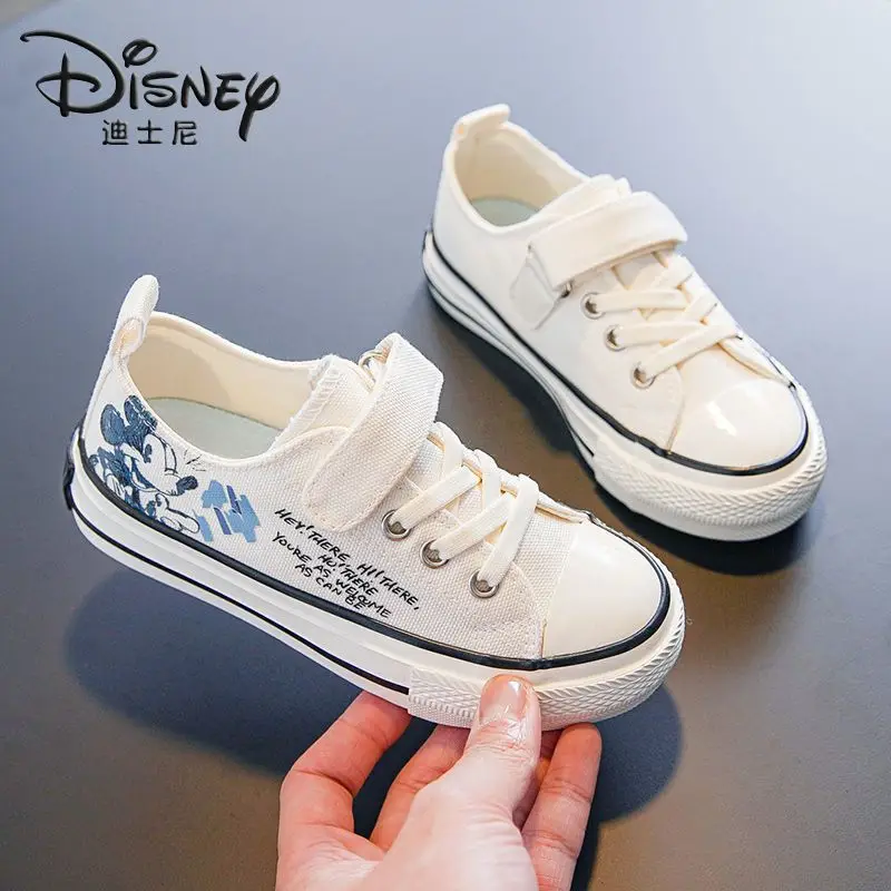 Mickey scarpe per bambini ragazzi scarpe di tela 2024 primavera e autunno nuovi bambini Joker marea scarpe ragazze Casual scarpe con suola morbida