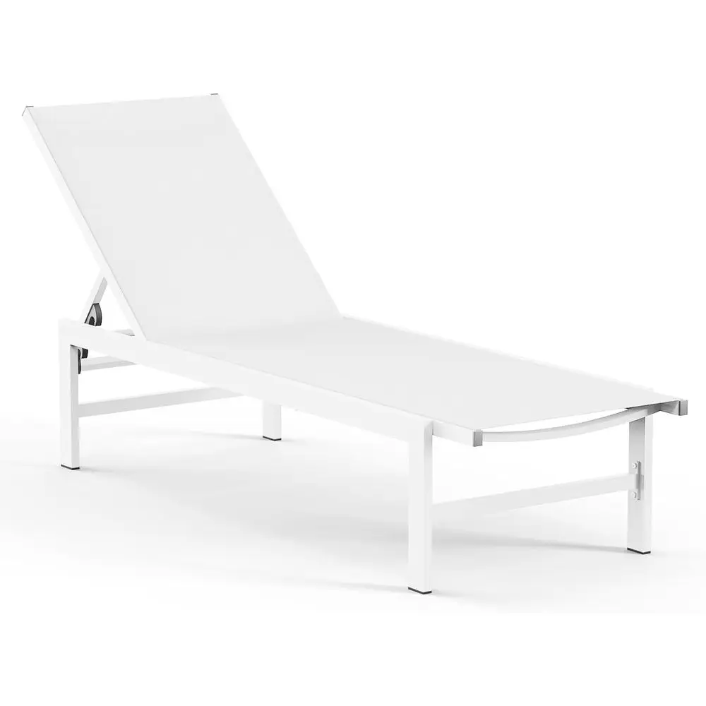 

Уличный шезлонг для бассейна или патио, шезлонг с 5-позиционным регулированием наклона, для двора, зоны у бассейна, террасы, газона