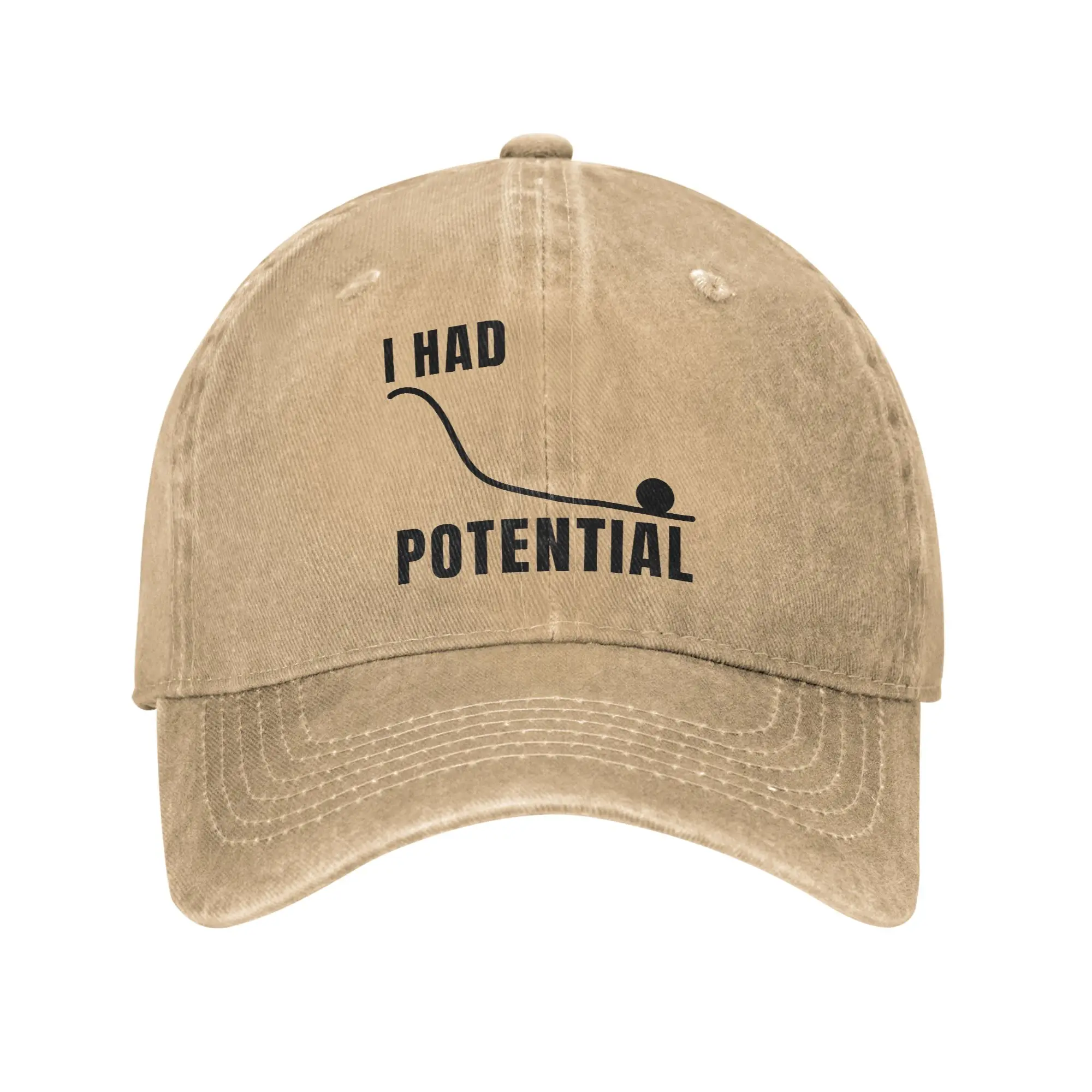 Classic I Had Potential Project Hail Mary  Baseball Cap Distressed Cotton Snapback Hat Sarcastic Meme Unstructured Soft Hat