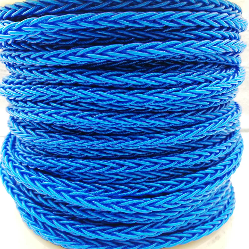 シングルクリスタル銅と銀メッキのワイヤー、DIYイヤホンアップグレードケーブル、オーディオケーブル、データケーブル、大胆、8ストランド、432コア、od 5.0mm