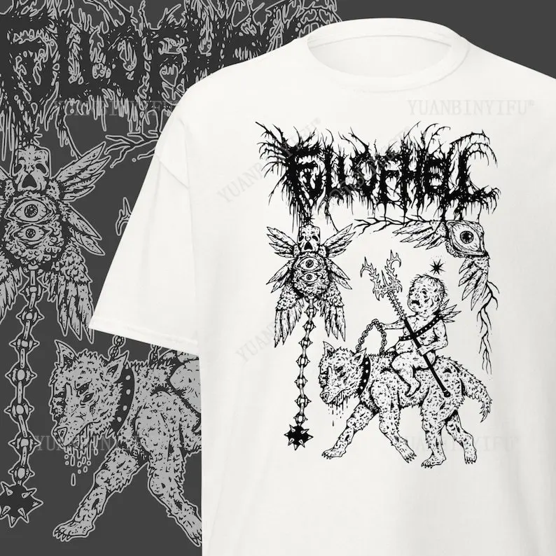 

Full of Hell T-Shirt Grindcore Band Clothing Extreme Metal Merch cotton Vintage round neck Streetwear Tees Short Sleeve