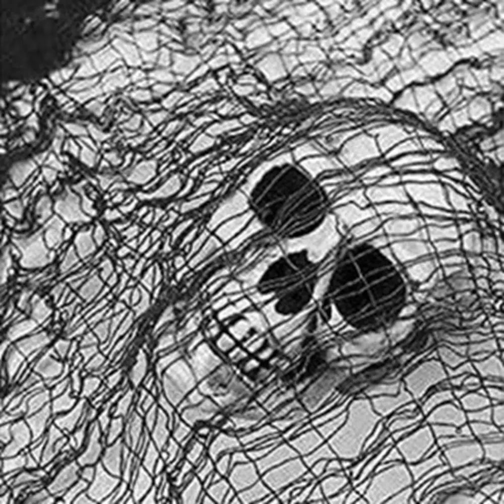 Netting Spider Web Black Halloween Gauze White Horror Tattered Cloths Giant Spooky Mesh Gauze Entryways