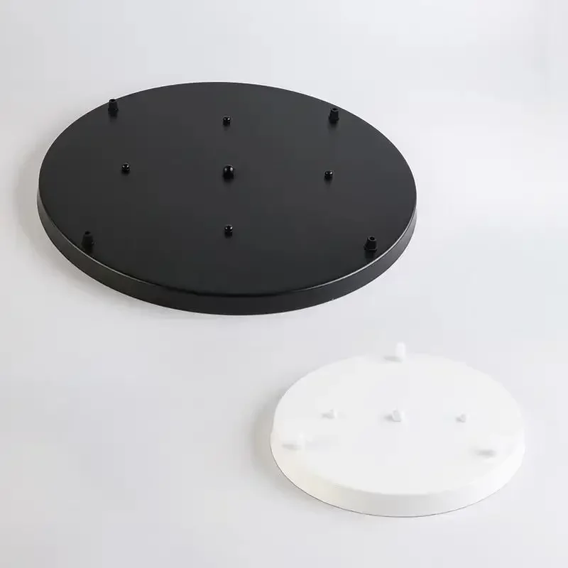 

SANDYHA современный черный, белый, железный художественный круглый потолочный поднос, подвесной светильник, универсальный настраиваемый пористый дизайн, 50 см, домашний декор