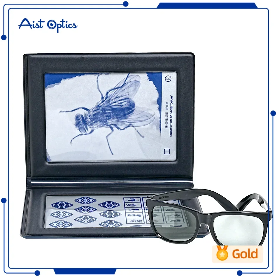 Optical Equipment Optometry Stereo Fly Vision Test (SO001) for Evaluation of Gross Stereopsis and Fine Depth Perception