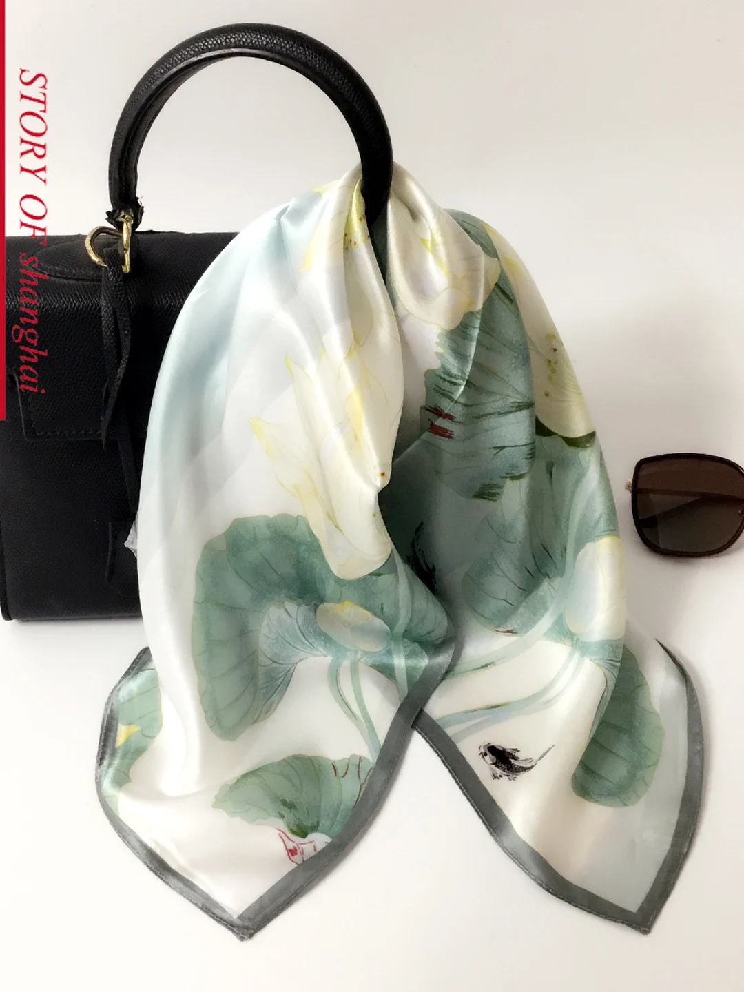 シルクスクエアスカーフ-レディース-多用途-春秋-新スタイル-小さなスクエアスカーフ-あらゆる年齢層向けの多用途の本物のシルクスカーフ