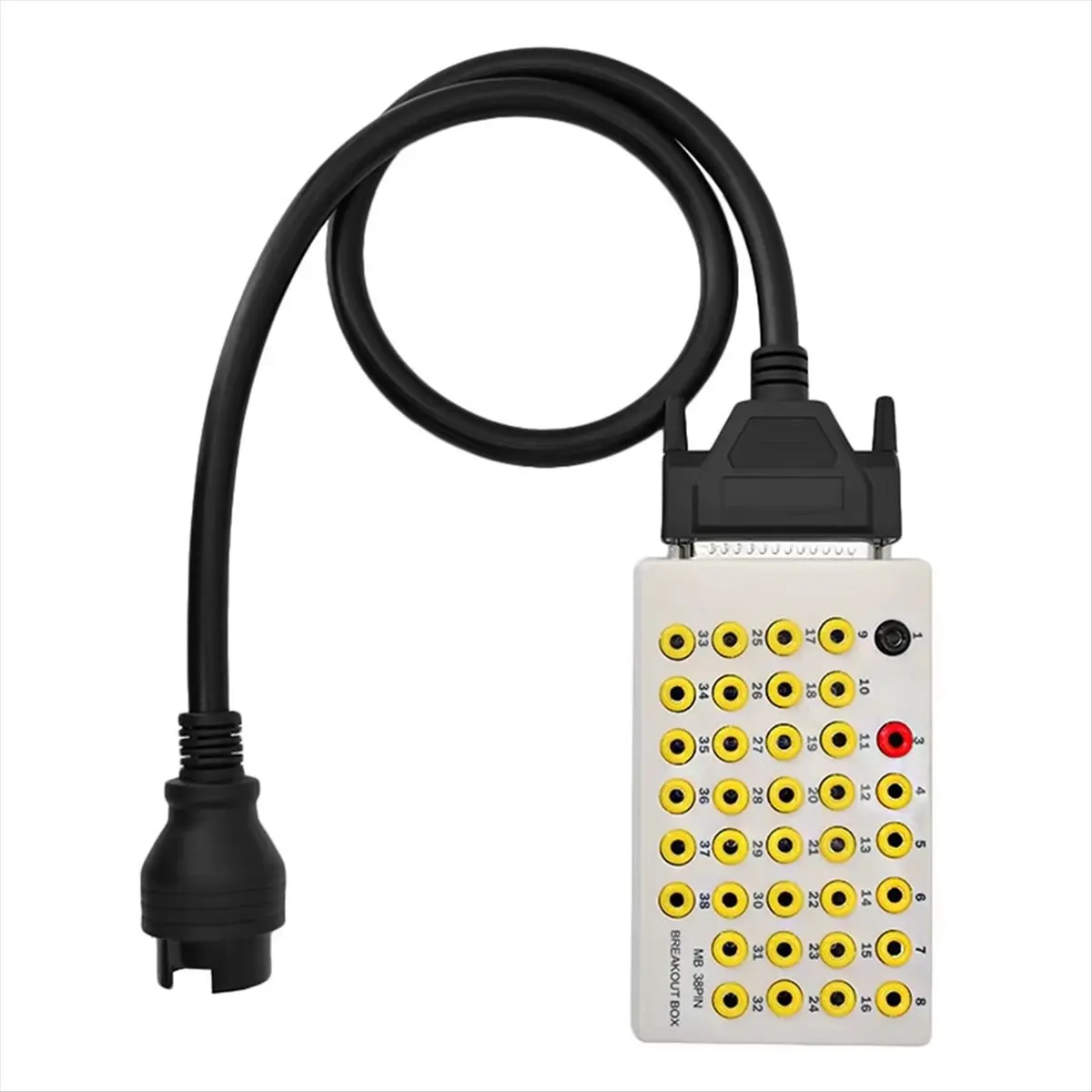 ABNH New 38 Pin OBD Breakout Box OBD2 Line Signal Tester Protocol Detectors CAN Data Link Diagnostic Tool for Car