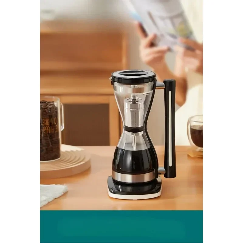 220V Electric Siphon Coffee Pot with Heating Base Hand Brew Coffee Maker for Home Office Use