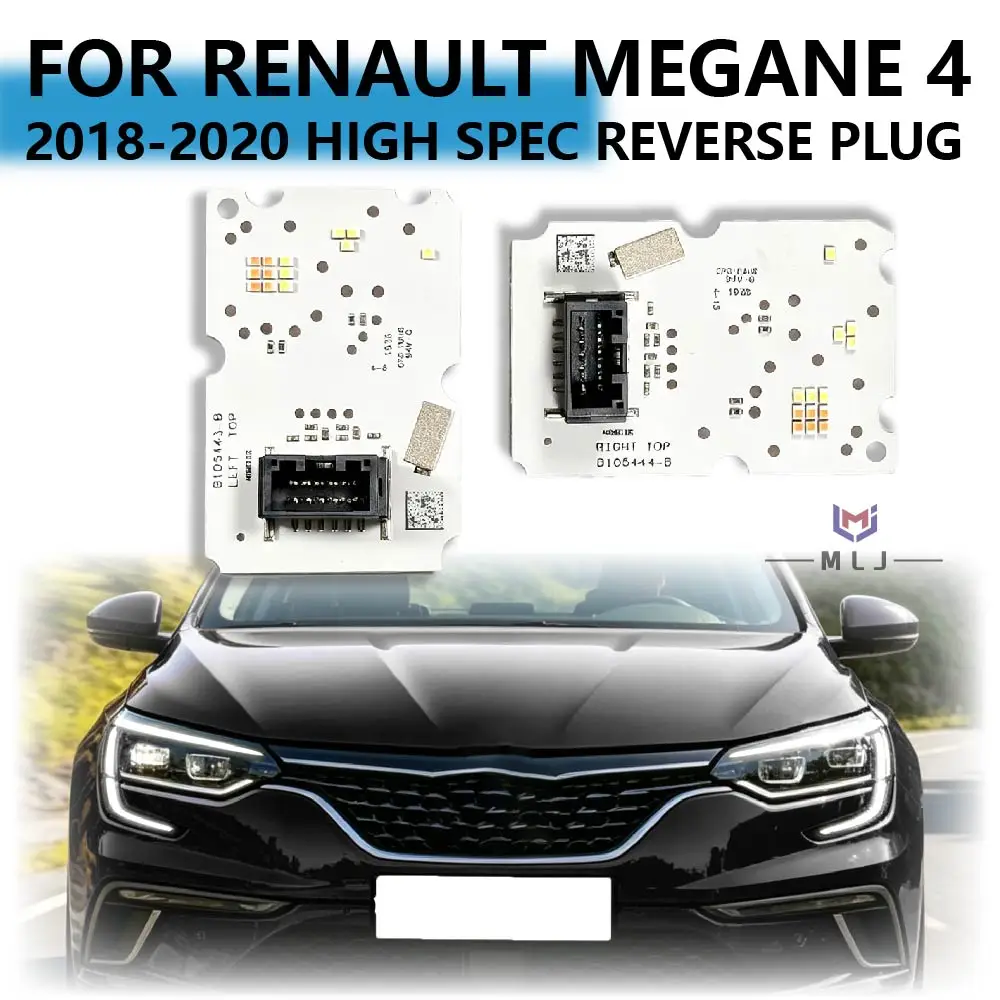 For Renault Megane 4 2018-2020 B105443-B B105444-B High Spec Reverse Plug Headlight Angel Eye DRL White Light Source Chip Board