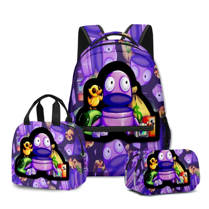 3pcs REPO Rugzak Game Repo Robot Schooltassen Kawaii Cosplay Boekentas Pencial Tas voor Student Rugzak Crossbody Pen Zak Gift