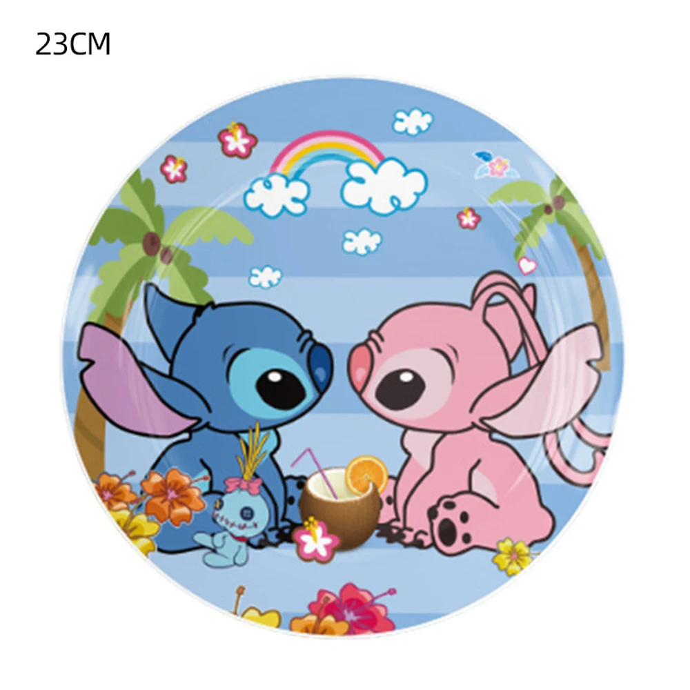 Disney Stitch Theme Party Supplies Disposable Tableware Paper Cups Plates Napkins Banner Kids Birthday Party Decor Baby Shower