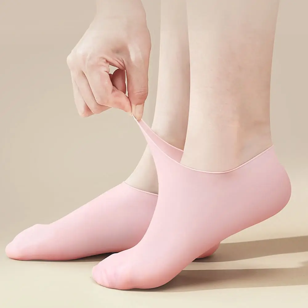 Reparar meias hidratantes de silicone alívio da dor anti rachaduras ferramenta de cuidados com os pés remover pele morta esfoliante meias de proteção dos pés
