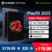 Alldocube iPlay50 2024 10.4 2000*1200 Tablet UNISOC T618 Octa Core Android 14 6GB RAM 128GB ROM Netflix L1 4G Dual SIM Card