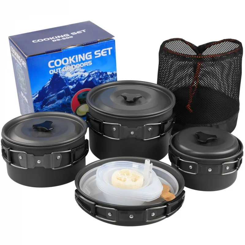 Outdoor Camping Portable Travel 45 People Multi-Functional Picnic Pot Set Large