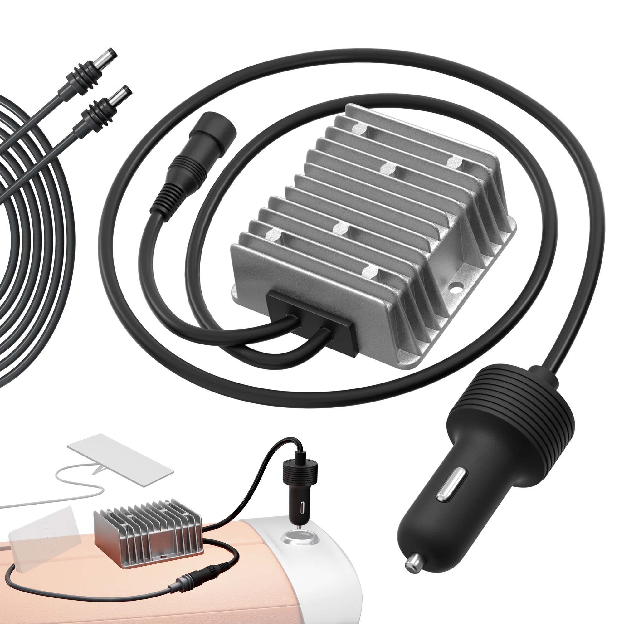 

Starlink Gen 3 Step Up Cigarette Lighter Adapter with DC Cable 57V 4.5A Output 10V-36V Input 18 AWG Starlink Gen3 Car Charger